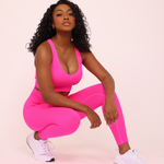 Hot Pink Bra and High-Waisted Leggings
