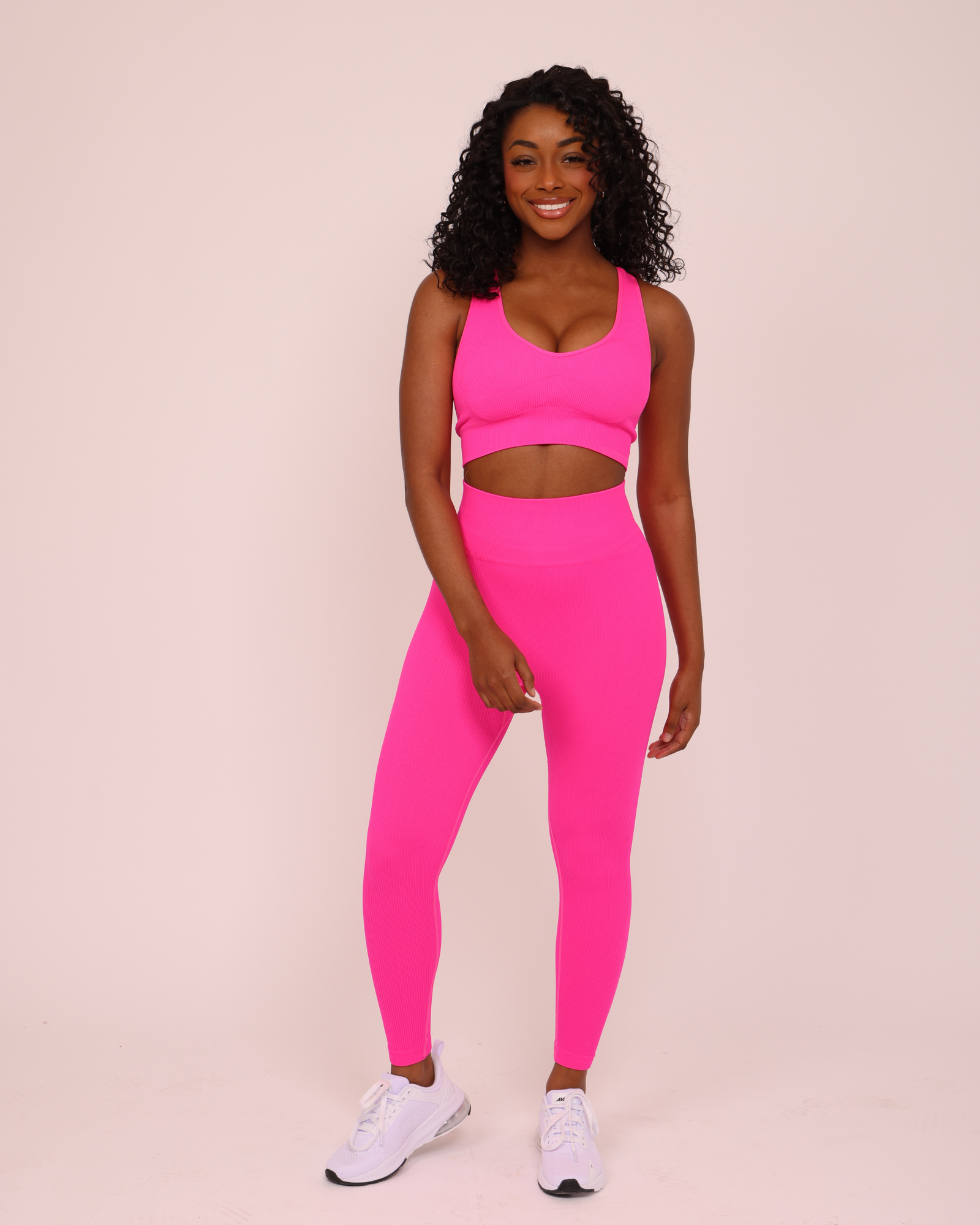 Hot Pink High-Waisted Leggings