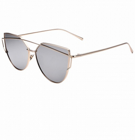 Ultra Mirrored Double Bar Sunglasses - Silver